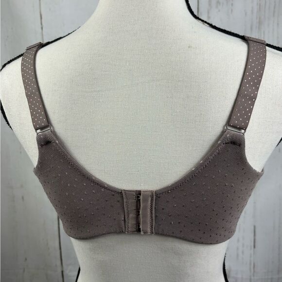 Wacoal Back Appeal Smoothing Dot Jacquard Underwire Bra Cappuccino Size 38DD - Picture 7 of 11
